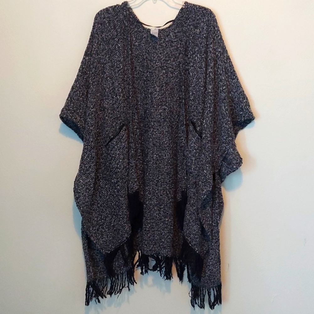 Time and Tru Open Front Poncho